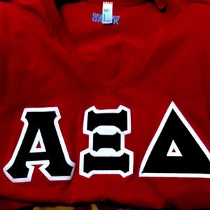 Alpha Xi Delta stitched letters